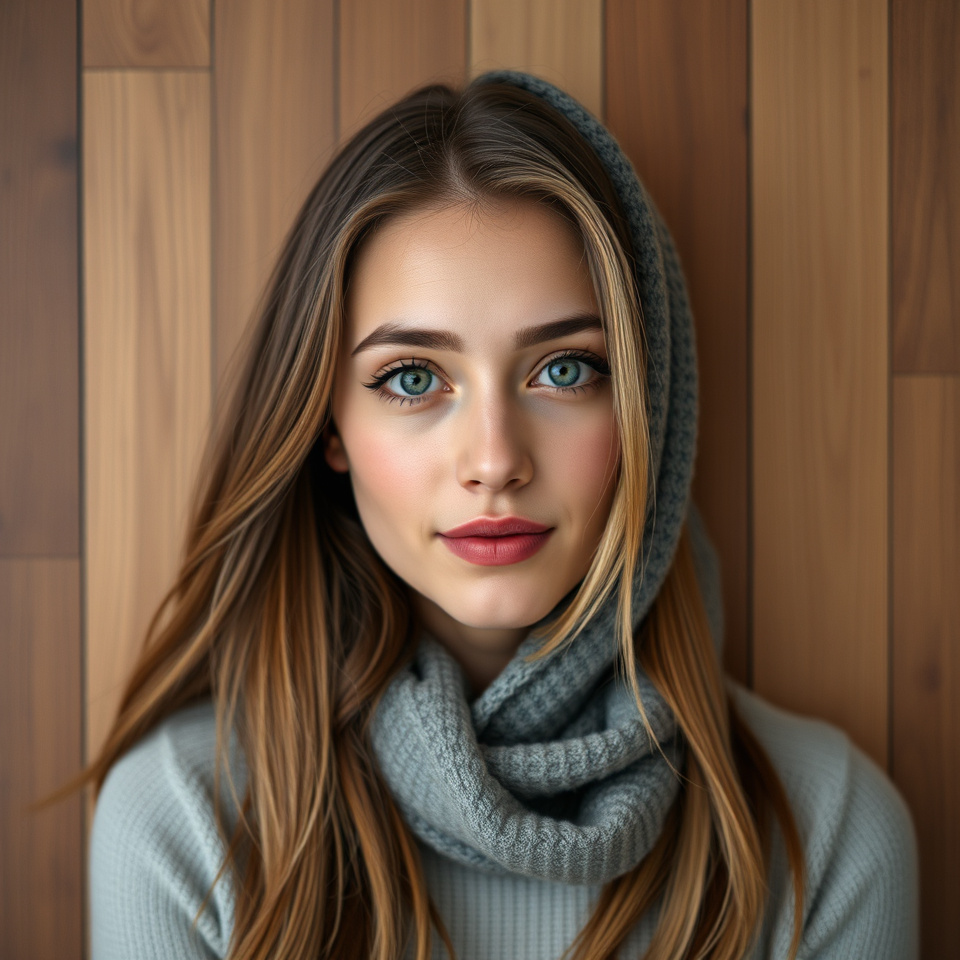 Portrait with sharp subject and blurred background from wide aperture