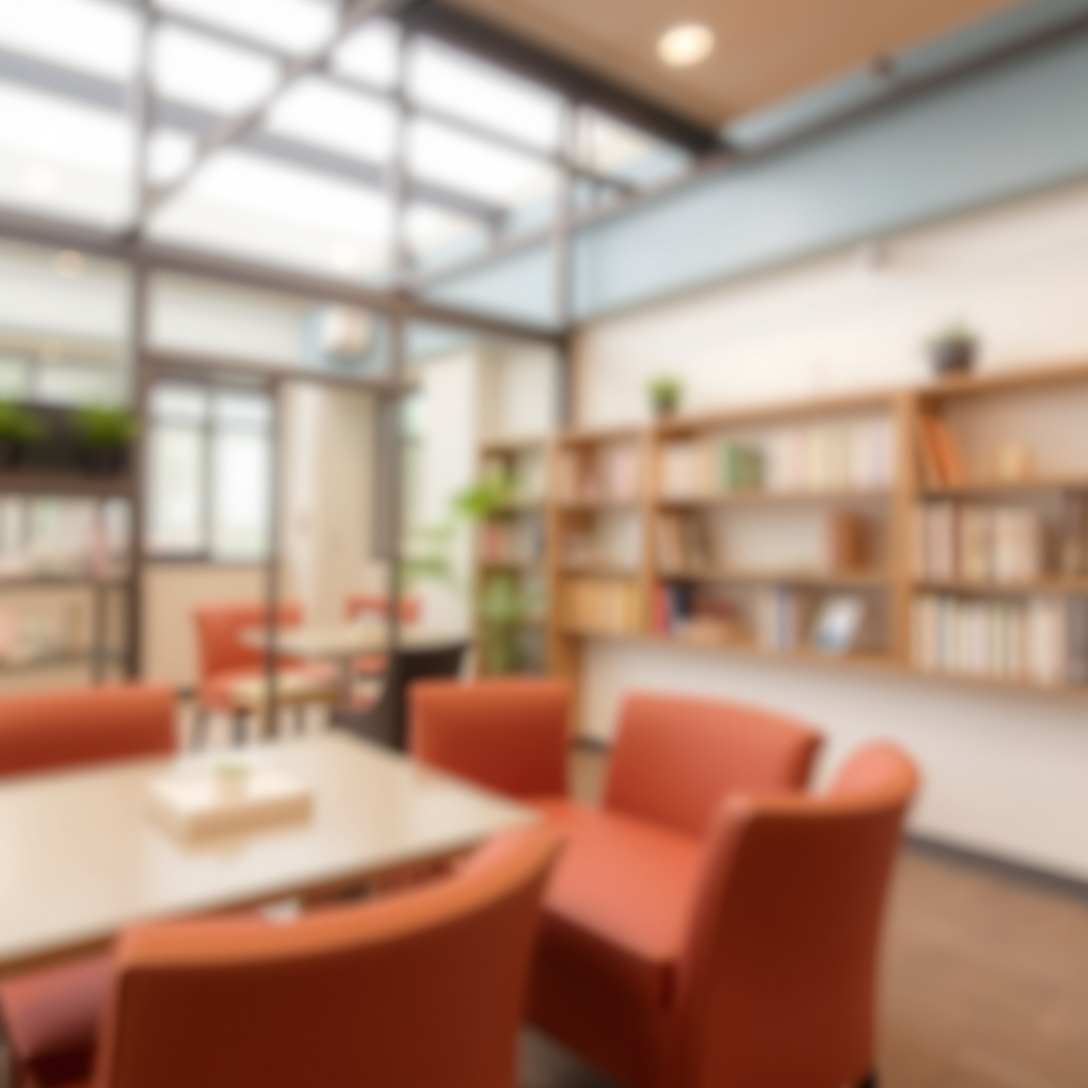 Blurry indoor scene with uniform blur from camera shake